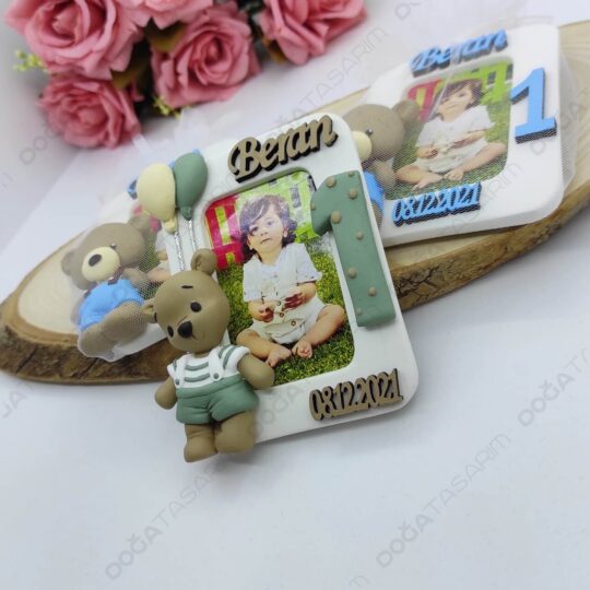 Ayıcık Konsepti Fotoğraf Çerçevesi Kokulu Taş Hediyelikler (2)