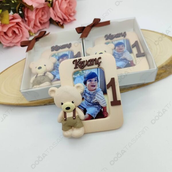 Ayıcıklı Fotoğraf Çerçevesi Magnet Kokulu Taş Hediyelikler (4)