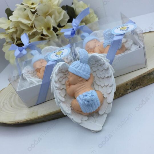 Bebek Magneti Hediyelik Mavi Kokulu Taş (Kutulu)