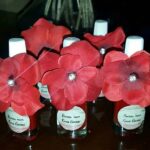 Çiçek Süslemeli Kına Gecesi Hediyesi Kırmızı Oje