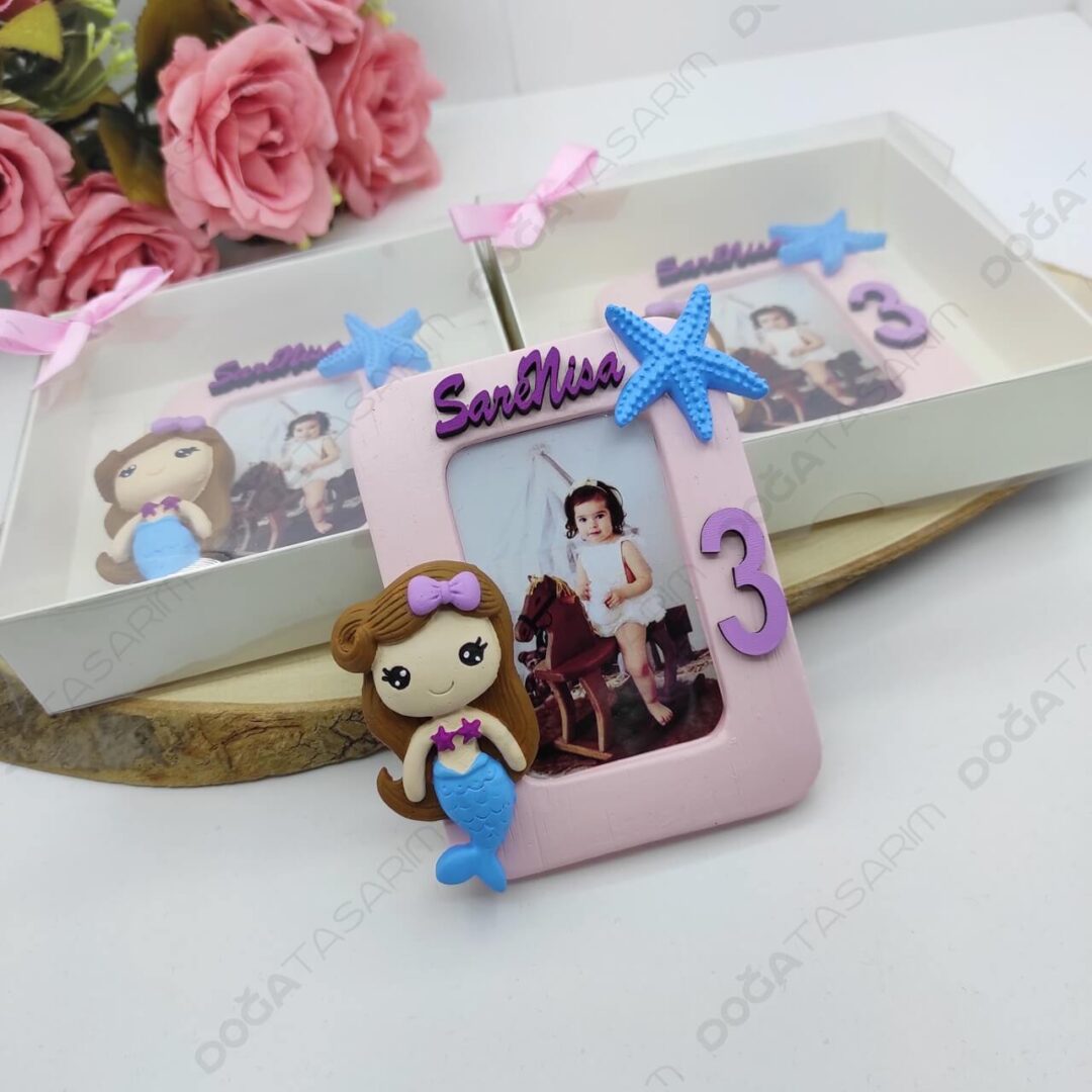 Deniz Kızı Konsepti Fotoğraf Çerçevesi Kokulu Taş Hediyelikler (4)