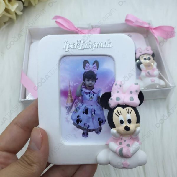 Minnie Mouse Fotoğraf Çerçevesi Kokulu Taş Magnet Hediyelikler (2)