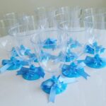 Turkuaz & Mavi Süslemeli Şerbet Kadehi