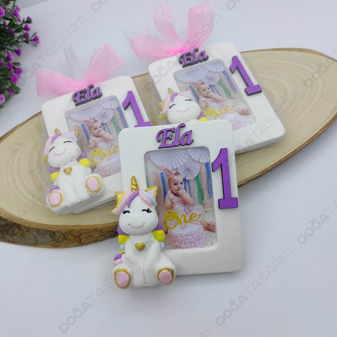 Unicorn Hediyelikler Fotoğraf Çerçevesi Magnet Kokulu Taş (2)